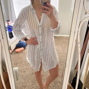 Sheer Button Down Coverup